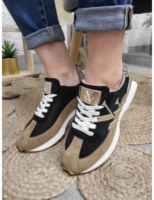 Baskets femme sneakers Vanessa Wu Pia marron