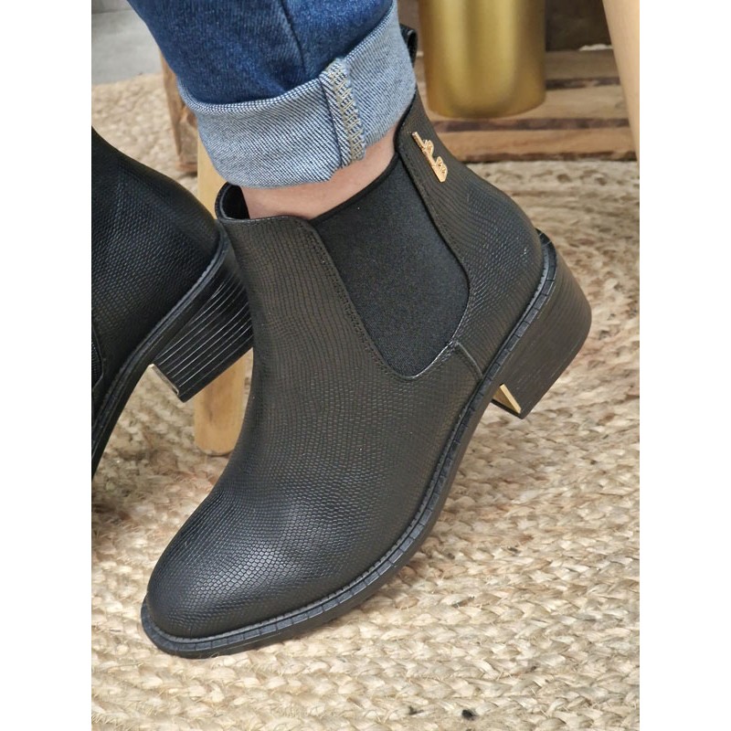 Bottines femme effet serpent on sale