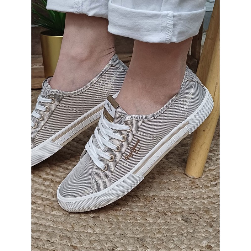 Baskets femme Pepe Jeans Brady party dorées Baskets femme Pepe Jeans Brady party dorées