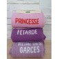 Chaussettes à paillettes "princesse" roses/rouges