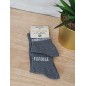 Chaussettes à paillettes duo "bringueuse fofolle" grises