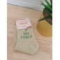 Chaussettes à paillettes "tata d'amour" dorées