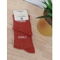Chaussettes à paillettes duo "femme fatale" rouille