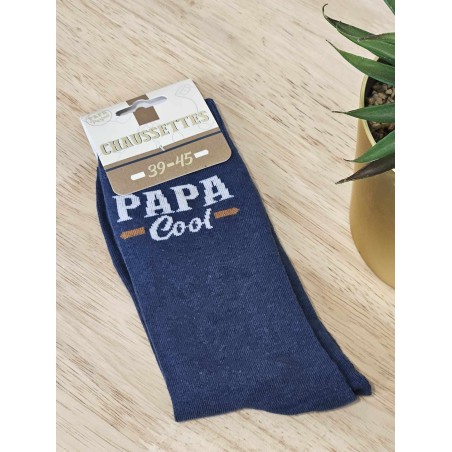 Chaussettes "papa cool" bleues