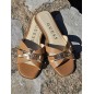 Mules femme Guess cuir Realla camel