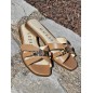 Mules femme Guess cuir Realla camel