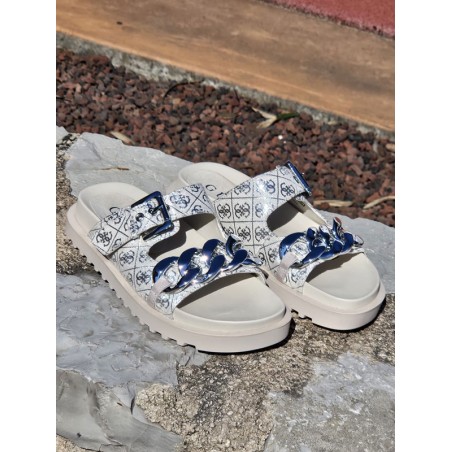 Mules femme Guess Fatema beiges