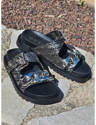 Mules femme Guess Fatema noires