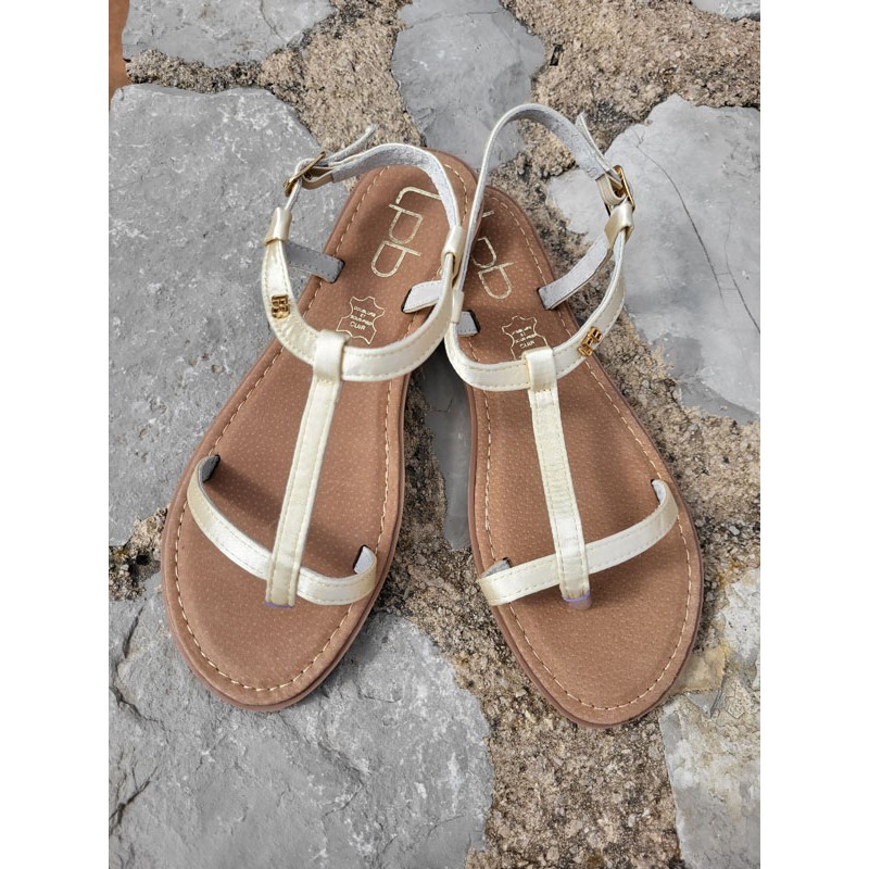 Sandales femme LPB Bulle dorées