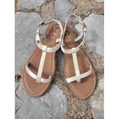 Sandales femme LPB Bulle dorées