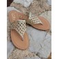 Tongs femme LPB Loane dorées