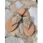 Tongs femme LPB Loane dorées