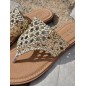 Tongs femme LPB Loane dorées