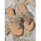 Tongs femme LPB Loane dorées