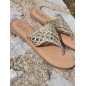 Tongs femme LPB Loane dorées