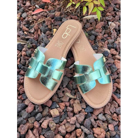 Mules femme LPB Lina vert d'eau