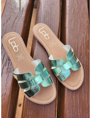 Mules femme LPB Lina vert d'eau