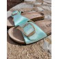 Mules femme LPB Fleurice vert d'eau