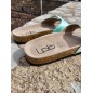 Mules femme LPB Fleurice vert d'eau