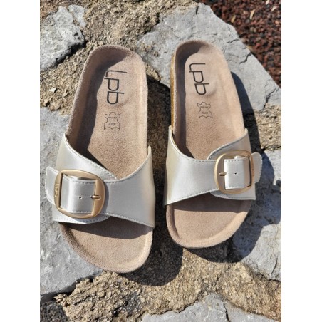 Mules femme LPB Fleurice dorées