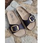 Mules femme LPB Fleurice noires