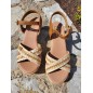 Sandales femme compensées LPB Lylia camel Sandales femme compensées LPB Lylia camel
