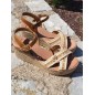 Sandales femme compensées LPB Lylia camel Sandales femme compensées LPB Lylia camel