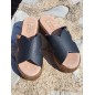 Mules femme compensées LPB Lorelei noires Mules femme compensées LPB Lorelei noires