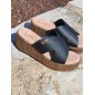 Mules femme compensées LPB Lorelei noires Mules femme compensées LPB Lorelei noires