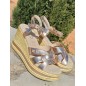 Sandales femme compensées LPB Leana champagne Sandales femme compensées LPB Leana champagne