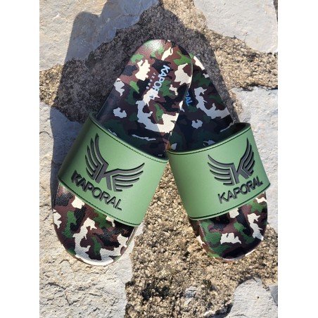 Claquettes homme Kaporal Becal kaki