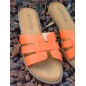Mules femme Becky orange