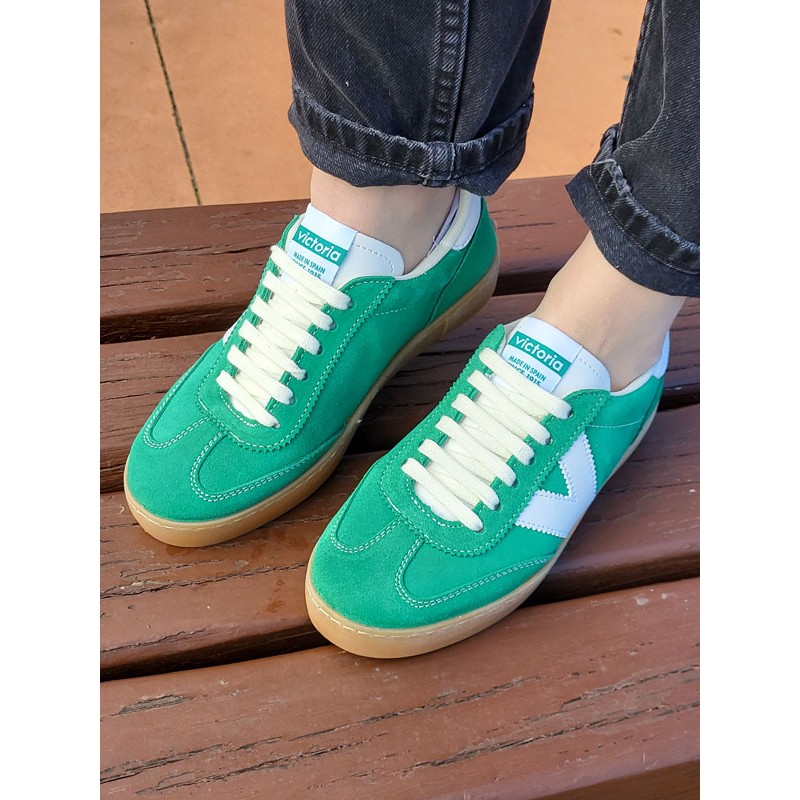 Baskets femme Victoria Berlin ciclista cuir vertes Baskets femme Victoria Berlin ciclista cuir vertes
