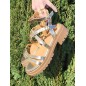 Sandales femme Jessica rose gold vernis