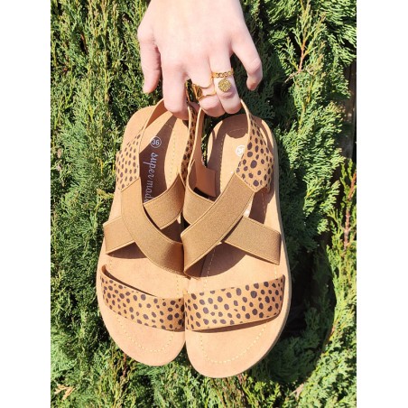 Sandales femme Angela camel