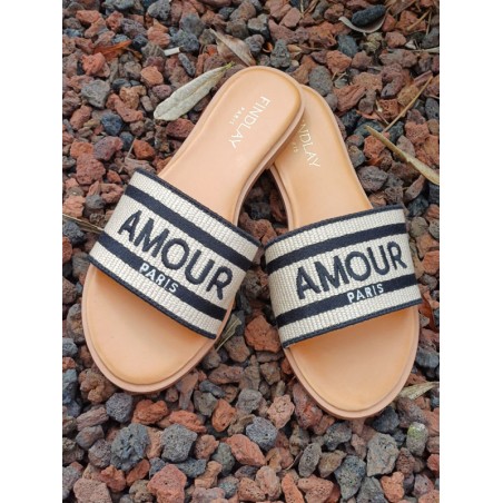 Mules femme Amour noires