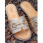 Mules femme Tiffany dorées