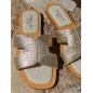 Mules femme Lana dorée