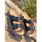 Mules femme à plateforme Alexa noires