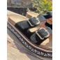 Mules femme à plateforme Alexa noires