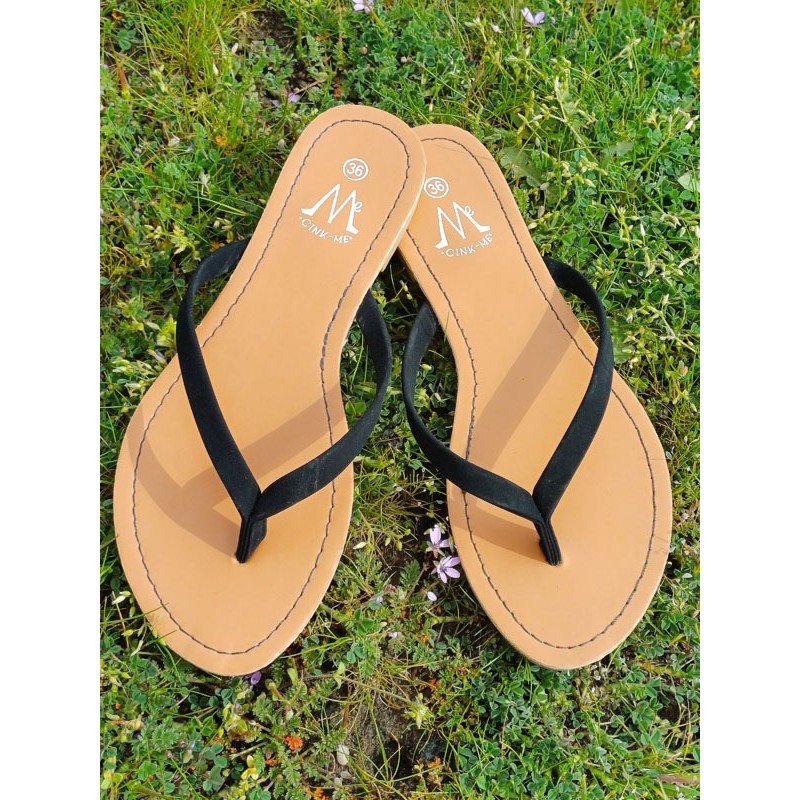 Tongs femme Eliane noires