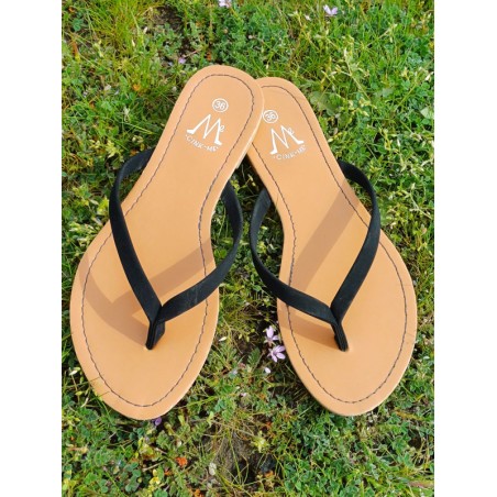 Tongs femme Eliane noires
