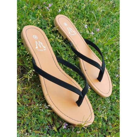 Tongs femme Eliane noires