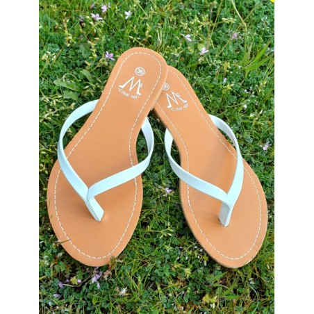 Tongs femme Eliane blanches