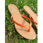 Tongs femme Eliane orange fluo