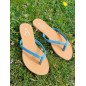 Tongs femme Eliane bleu jean