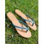 Tongs femme Eliane bleu jean