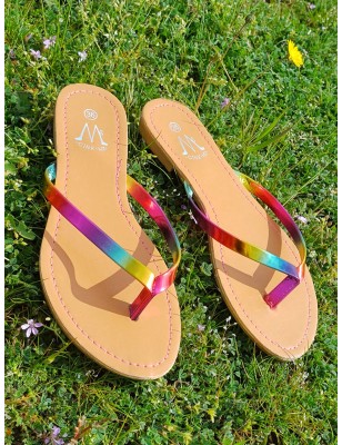 Tongs femme Eliane multicolores