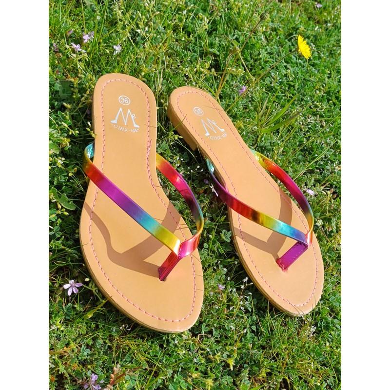 Tongs femme Eliane multicolores