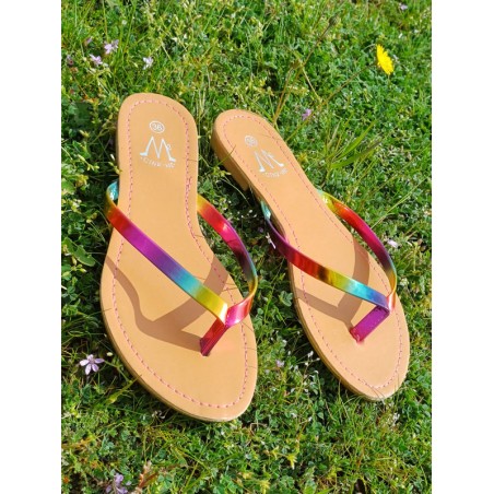 Tongs femme Eliane multicolores